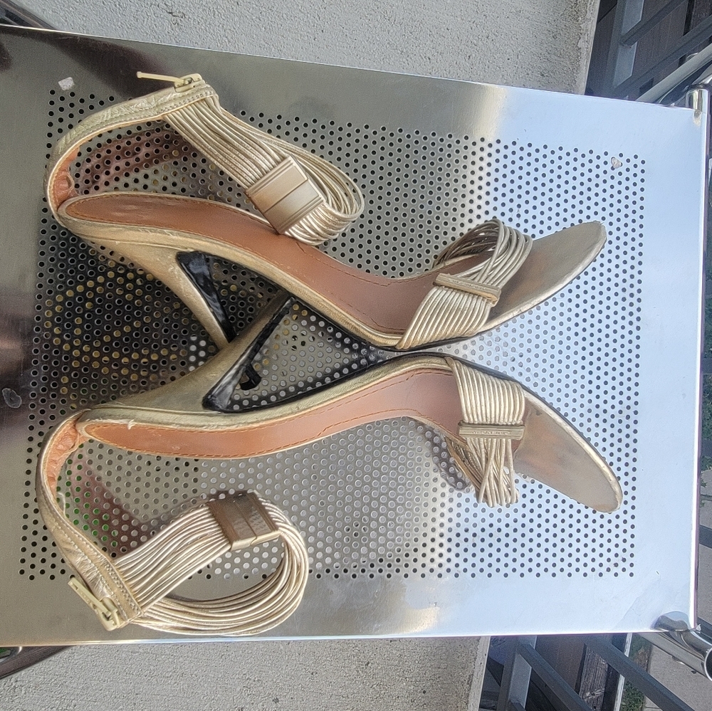Givency gold women sandals size 38.5 - Picture 14 of 16
